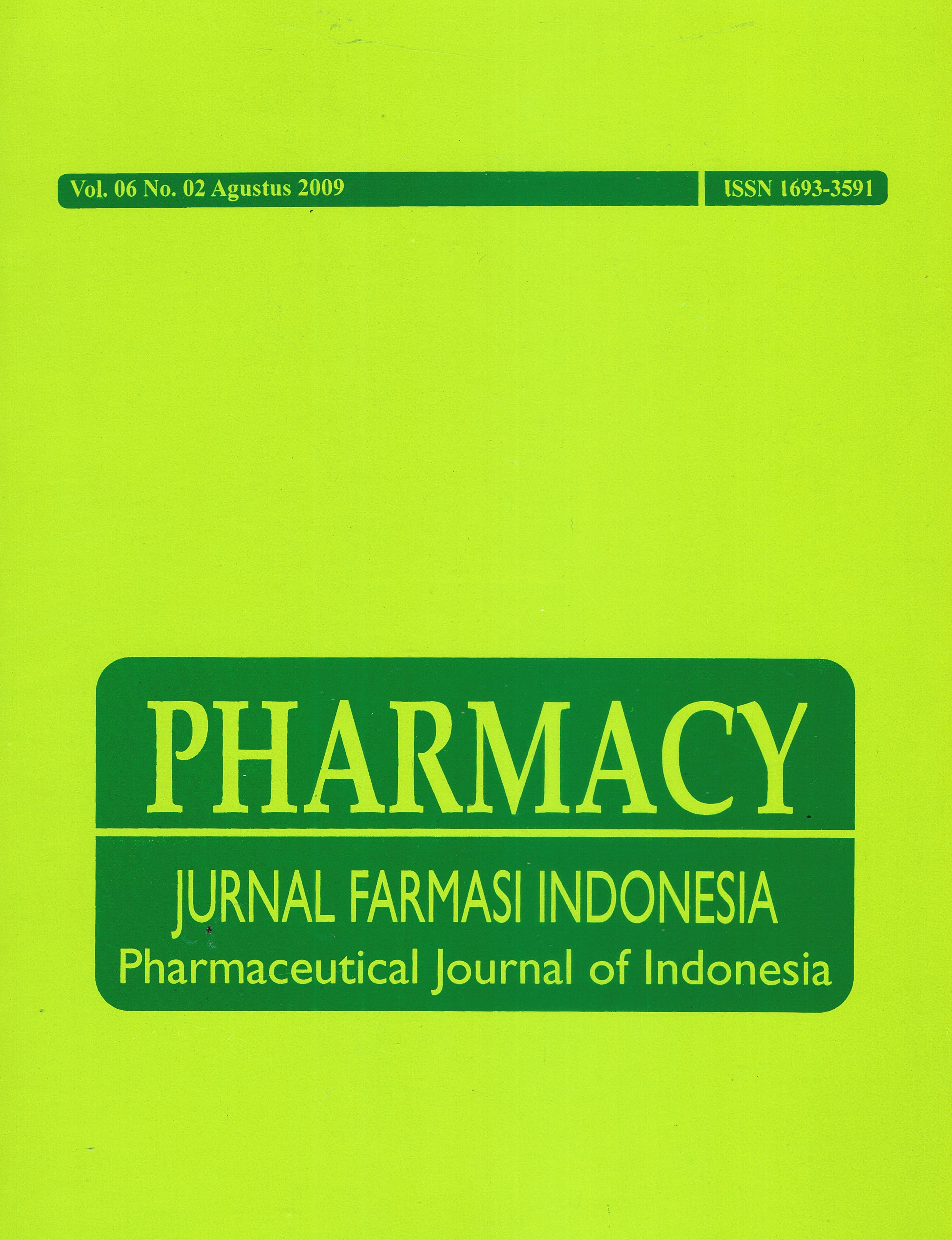 					View Jurnal Pharmacy, Vol. 06 No. 02 Agustus 2009
				