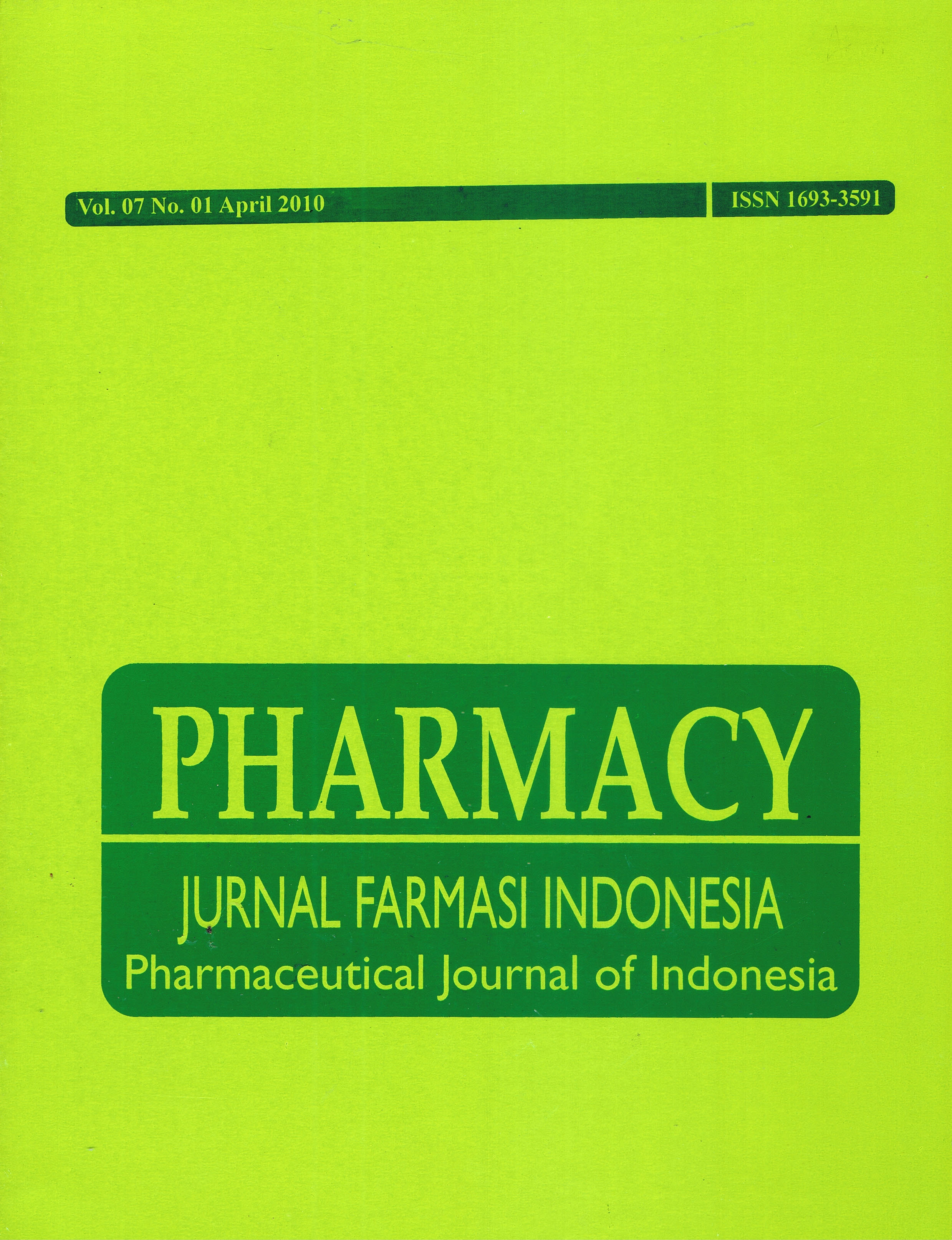 					View Jurnal Pharmacy, Vol. 07 No. 01 April 2010
				