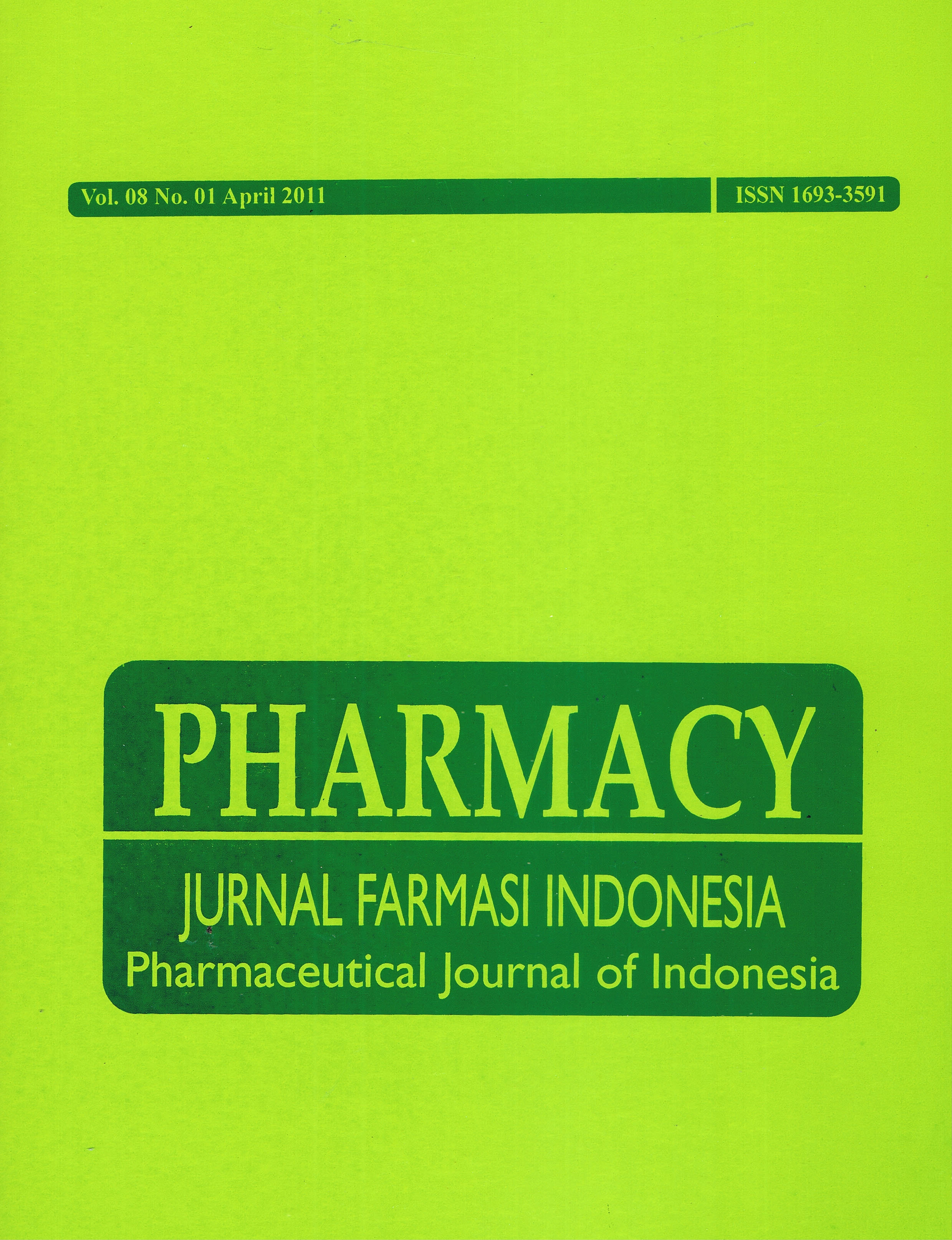 					View Jurnal Pharmacy, Vol. 08 No. 01 April 2011
				